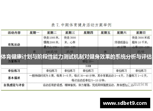 体育健康计划与阶段性能力测试机制对健身效果的系统分析与评估